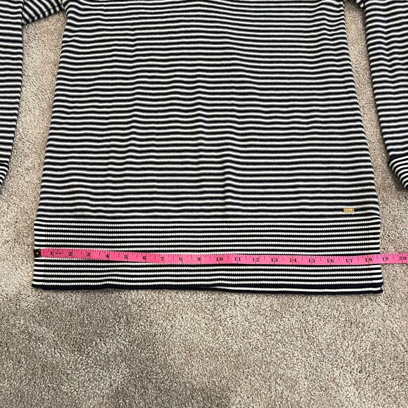 Tommy Hilfiger Women's Vneck Striped Cotton Sweater Navy and White‎ Size S - Picture 8 of 10